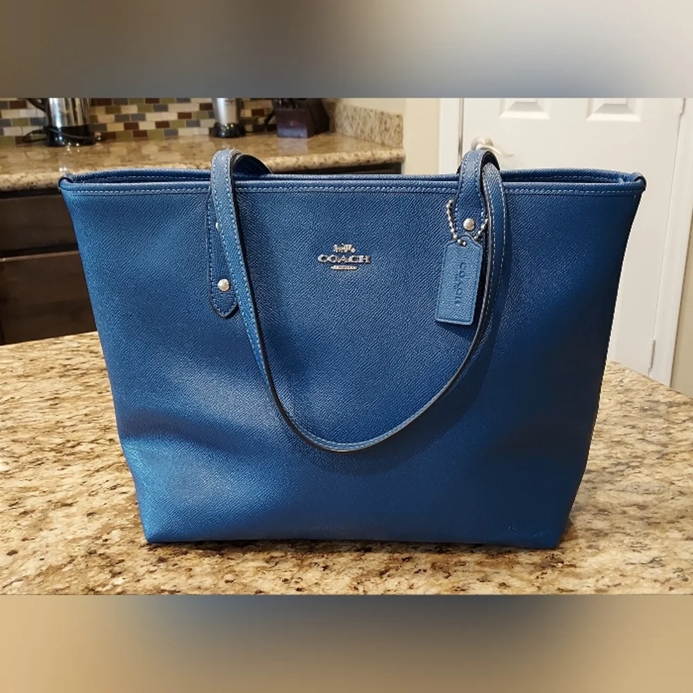 Coach | Bags | Coach Tote Shoulder Bag F58846 Royal Blue | Poshmark